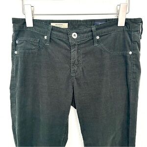 AG Adriano Corduroy Slim Jeans Skinny Pant Mid Rise Cabincore Dark Green Size 28